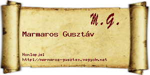 Marmaros Gusztáv névjegykártya